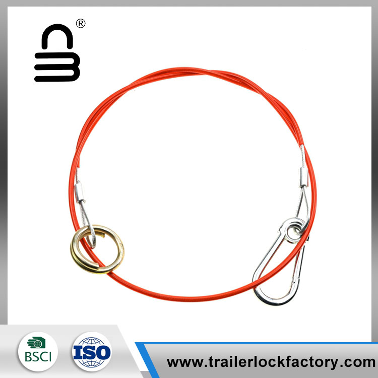 Clevis आणि Carabiner सह स्टील केबल